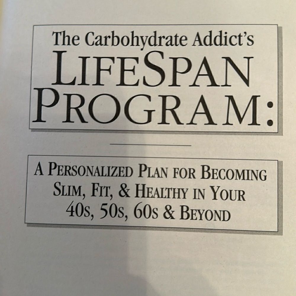Cookbook Paperback Carbohydrate Addict’s Lifespan Program  Heller - Picture 7 of 12